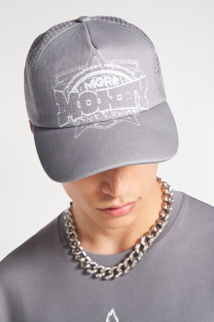 Glorious Gem Cap Ash: Add a touch of elegance to your style with this ash-gray cap featuring a dazzling gem design.
