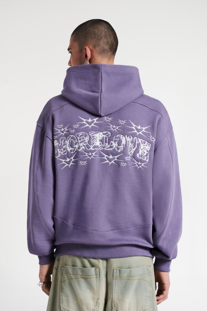 "Elevate your style with the Reversi Graphic Hoodie in Mulled Grape Purple.