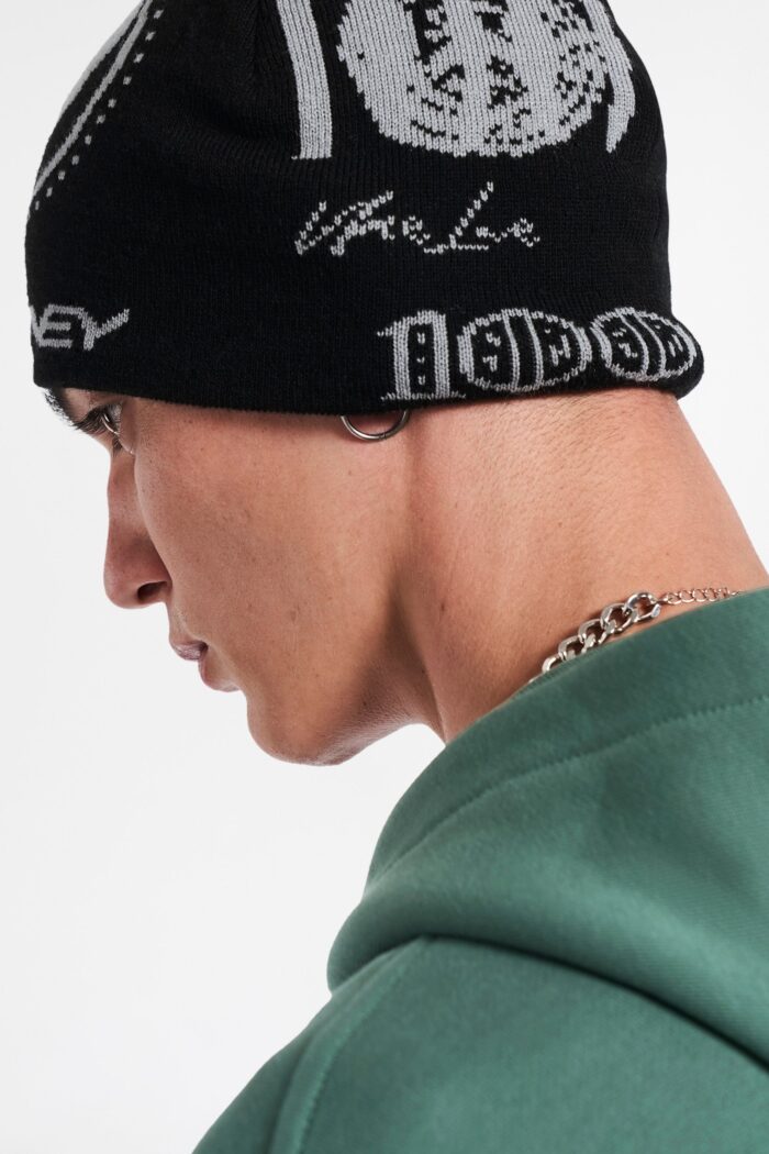 Elevate your style with the Banknote Beanie in Black.