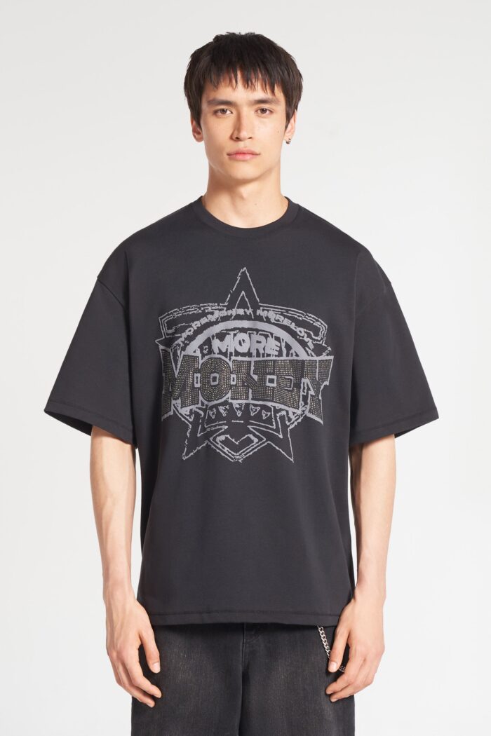 Glorious Gem Black Tee: Make a statement with this black tee featuring a dazzling gem design.
