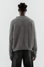 Elevate your style with the Affirmation Mohair Sweater in Dark Grey.