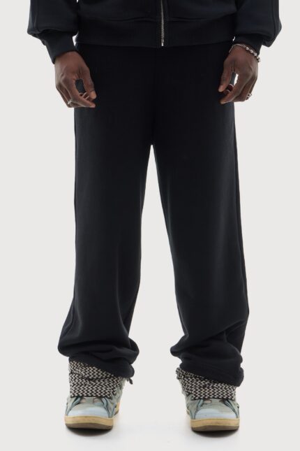 Elevate your casual look with the Open Leg Black Jogger.