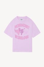 Three Heart Tee Pink: Embrace sweetness and style with this pink tee featuring three hearts.