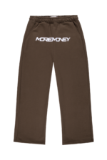 "Brown More Money Logo Joggers, a stylish and comfortable choice for casual wear, featuring a logo design for added streetwear flair."