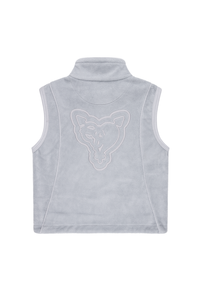 Elevate your style with the Heavy Heart Fleece Vest in Ultimate Grey.
